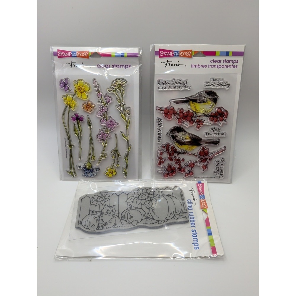 Stampendous Frans Poised Wildflowers‎ Birds Clear Rubber Stamps SSC1405 CSM120